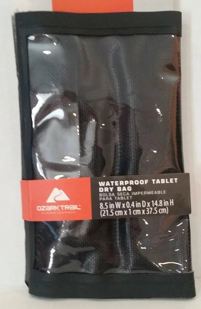 Ozark Trail Waterproof Tablet Dry Bag Case Black