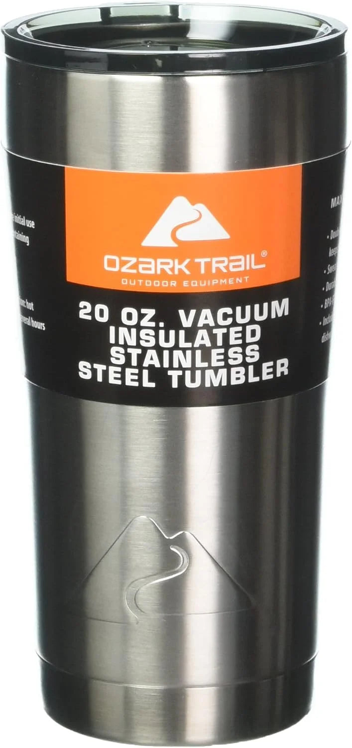 Set of 2 Ozark Trail 20-Ounce Double-Wall Vacuum-Sealed Tumblers