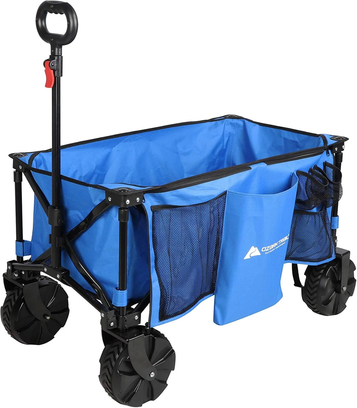Ozark Trail All-Terrain Folding Wagon with Oversized Wheels, Blue