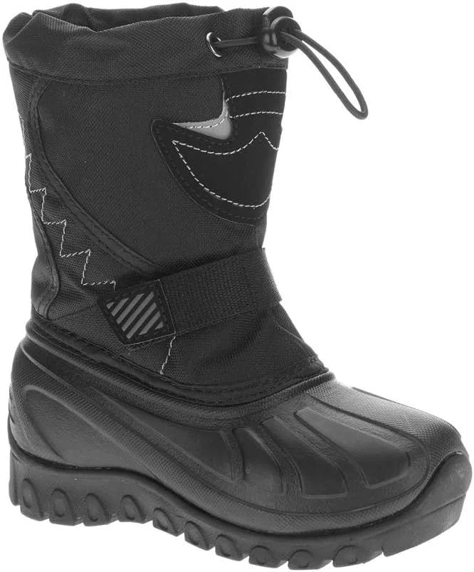 OZARK TRAIL Boys' Temp Rated Winter Boot, Black Grey Green